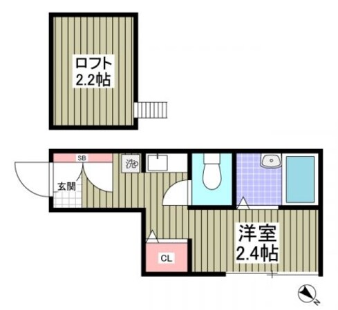 グッドウィル三枚町B棟の物件間取画像